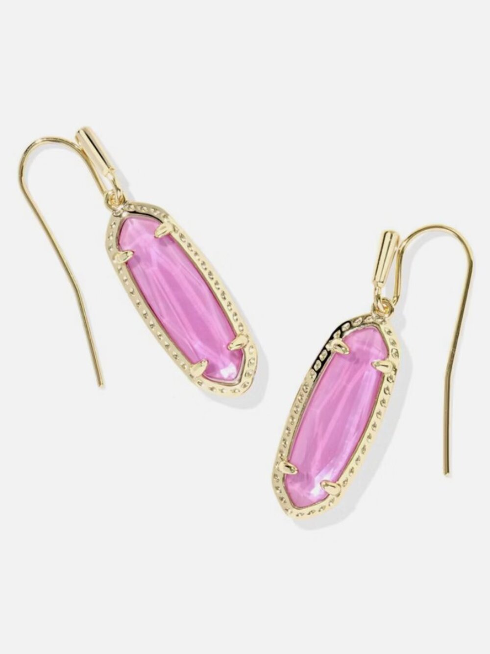 Kendra Scott Eva Drop Earrings - Gold/Magenta